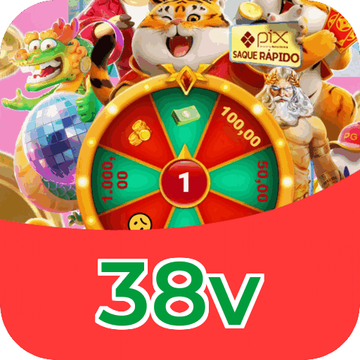 Interface do aplicativo 38v mostrando jogos disponíveis no iOS e Android